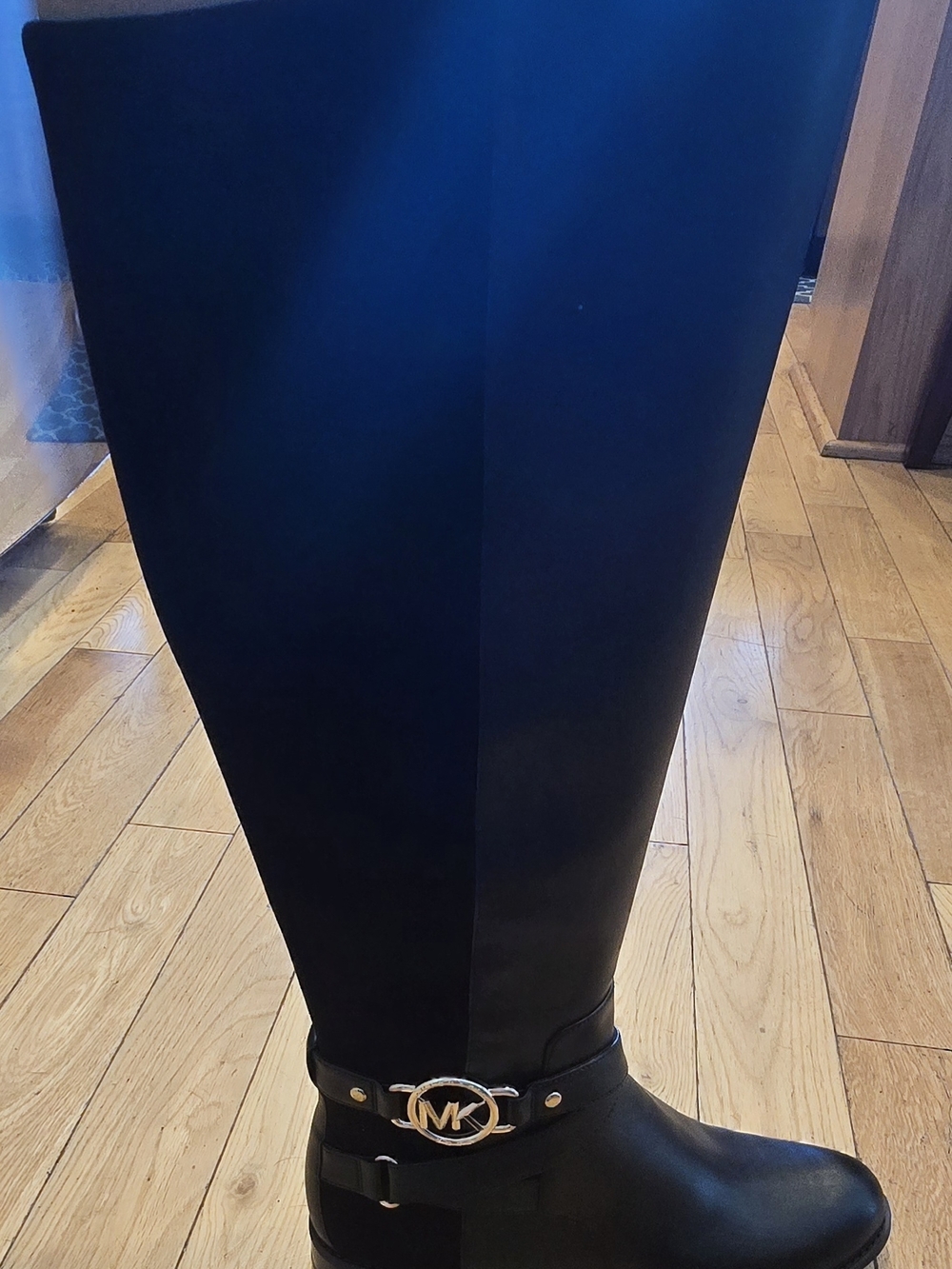 Michael Kors Black Tall Leather Riding Boots